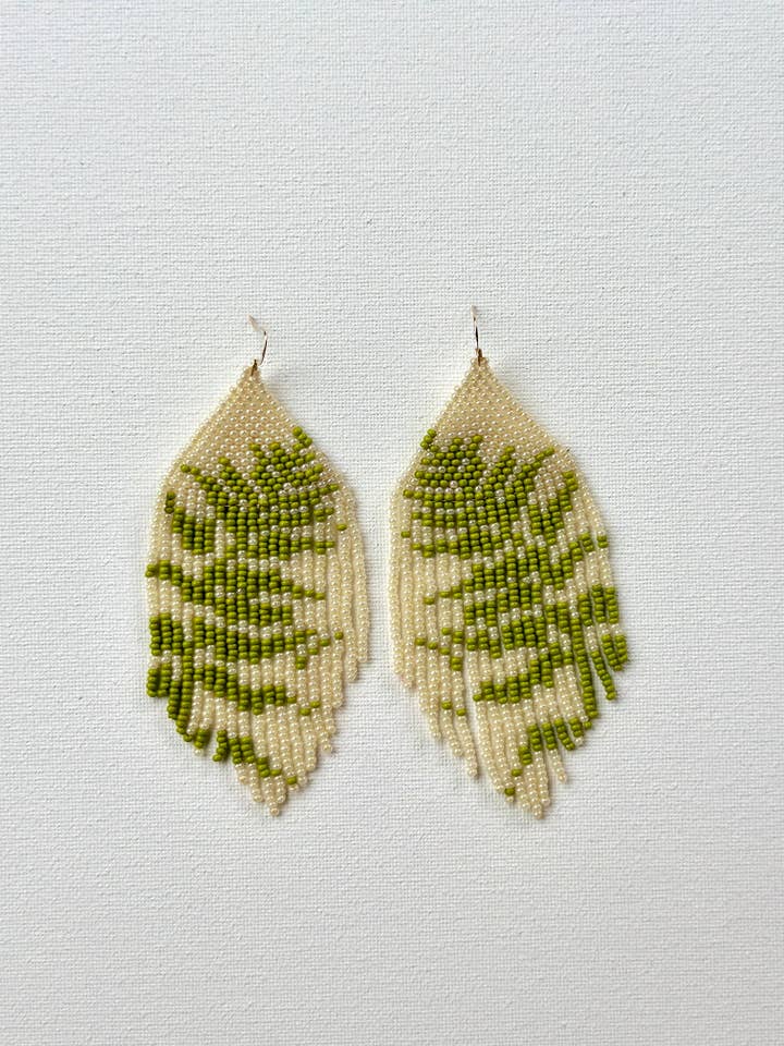 Fern babies’ earrings for wholesale by Con Cariño Design