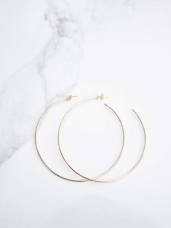 Orecchini a Cerchio martellati - Fill in oro 14kt per la vendita all'ingrosso da parte di Kala Handmade With Love