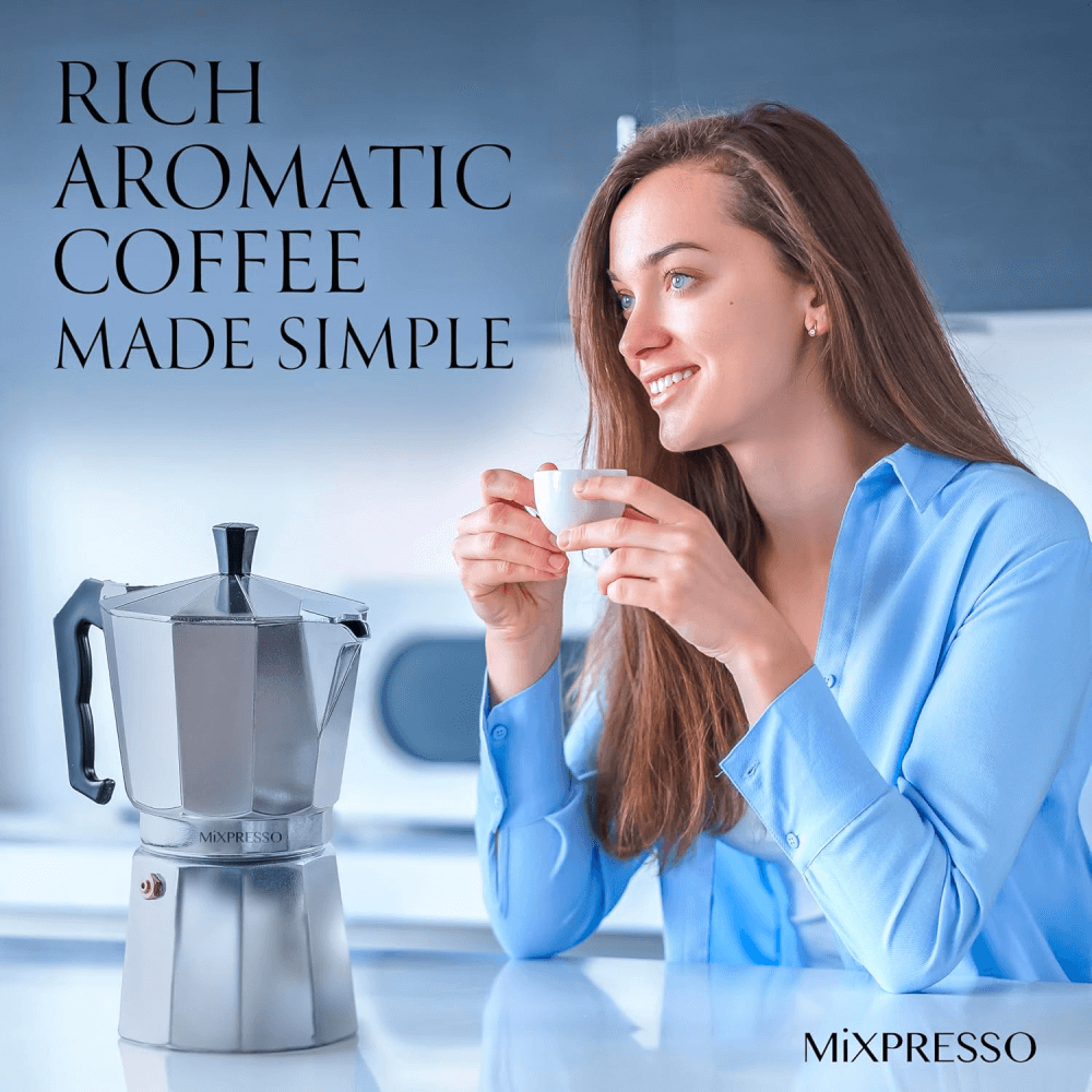 Mixpresso - Wholesale Percolator - Mixpresso 9 Cup Moka Pot Cuban Coffee Maker, Moka Pot for Gas, Electric Stove Top, Classic Italian Coffee Maker, Stovetop Espresso Maker, Camping Pot Makes 9 Espresso Cup 14 Oz2
