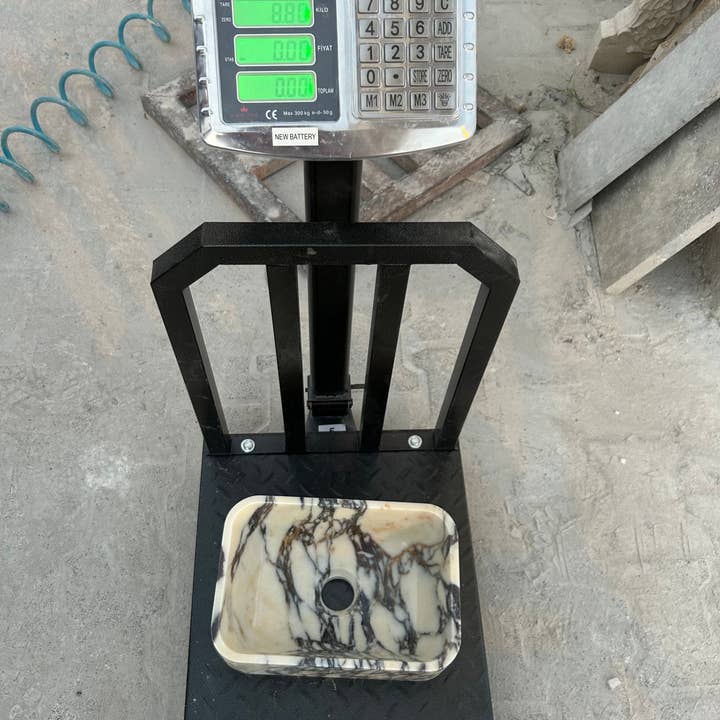 Arbon Marble - Wholesale Bathroom Accessory Set - Calacatta Viola Small Marble Sink, Wall Mount Marble Washbasin, Rustic Bathroom Decor13