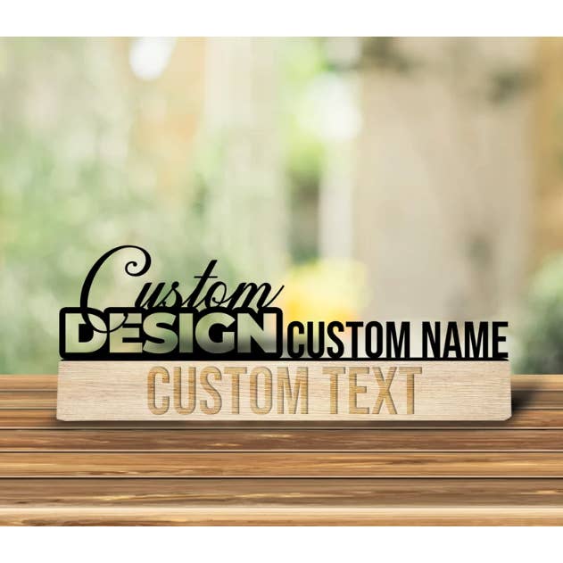 Custom Wooden Company Logo Desk Name Plate, Office Decor and other Purchase Wholesale desk sign. Free Returns & Net 60 Terms on Faire trending on Faire.