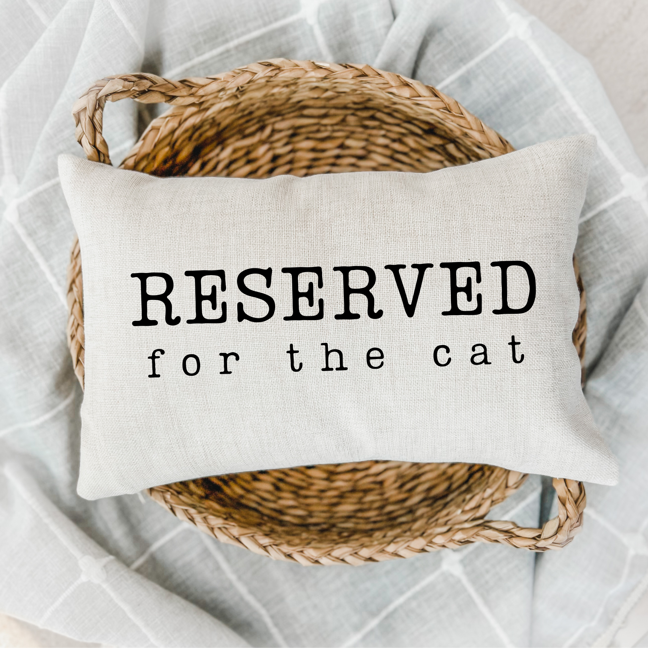 The Rosie Market - Wholesale Throw Pillow Cover - Reserved for the Cat Pillow Cover1