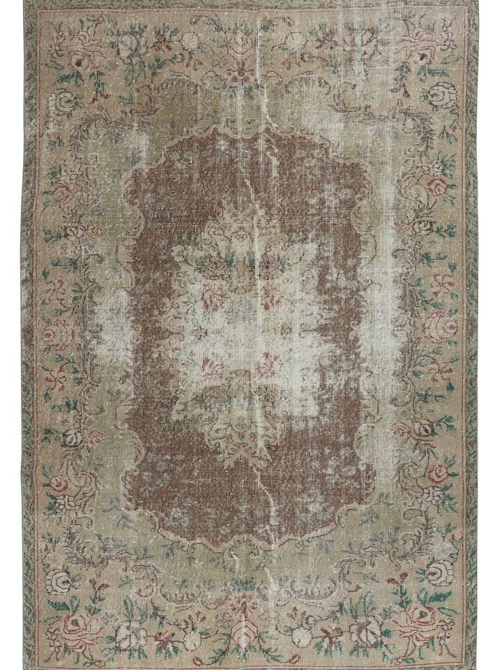 6x9,2 ft Shabby Chic Vintage Håndlavet Tyrkisk Tæppe for engroshandel hos Rug Specialist LLC.