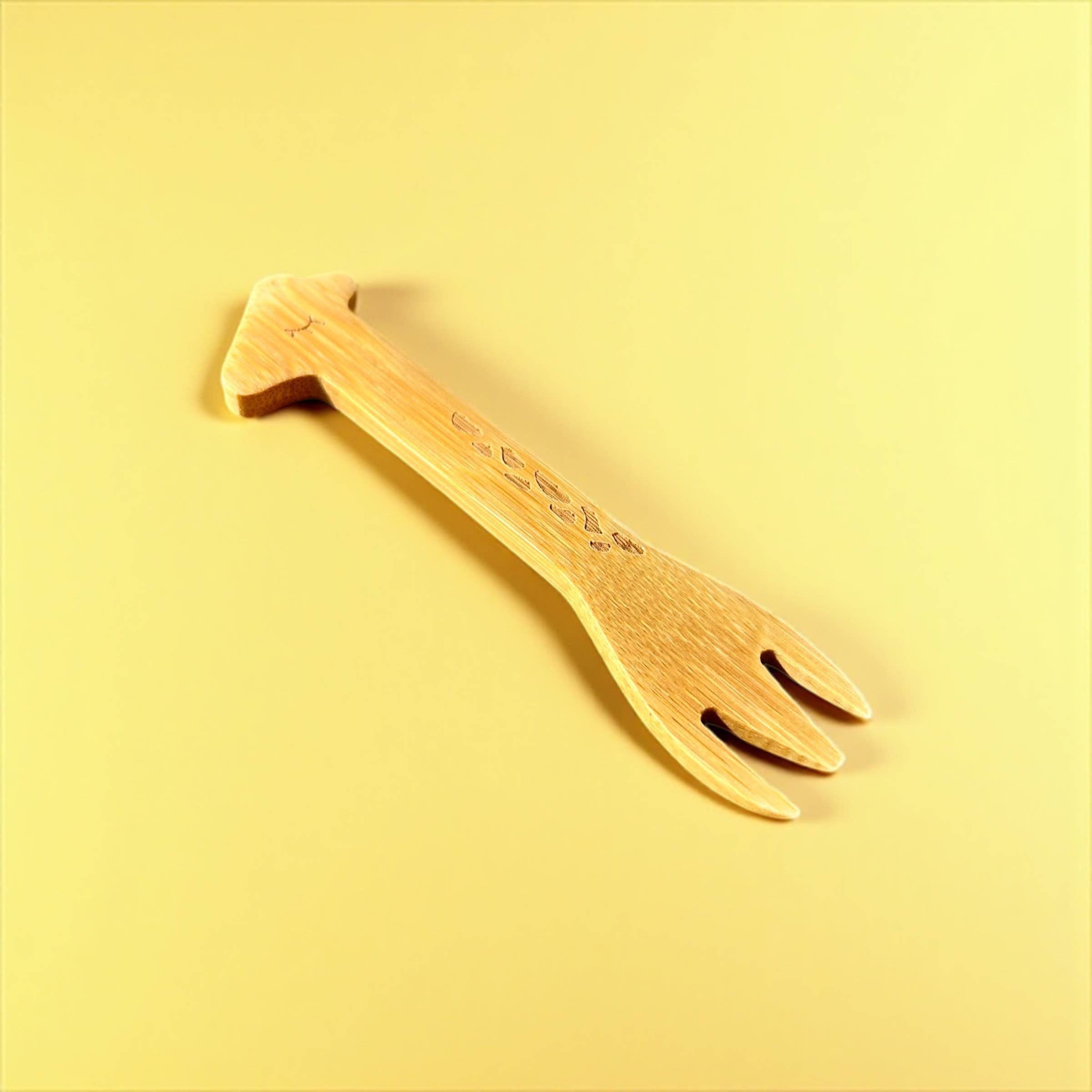 Bamboo Switch – Conjunto de talheres - Crianças e bebés por atacado – Talheres para Crianças e Bebés em Bambu | Garfo Girafa1