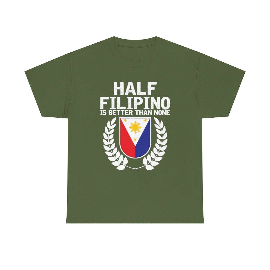 Teegarb LLC - Vendita all'ingrosso Maglietta serigrafata - Donna - Novità: mezzo filippino è meglio di niente, amante del Pinoy Pride, esilarante slang filippino, entusiasta del nazionalismo13