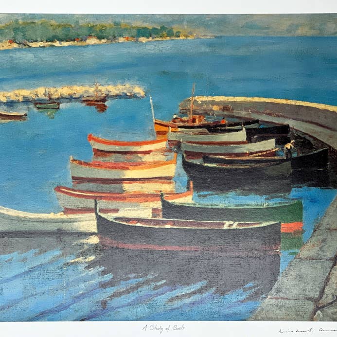 Winston Churchill - Study of Boats for wholesale by Deluxe Fine Art