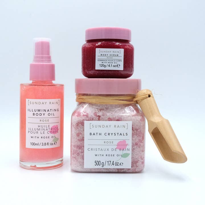 Beauty Goddess - Wholesale Bath & body set - Sunday Rain Rose Fleur Trio3