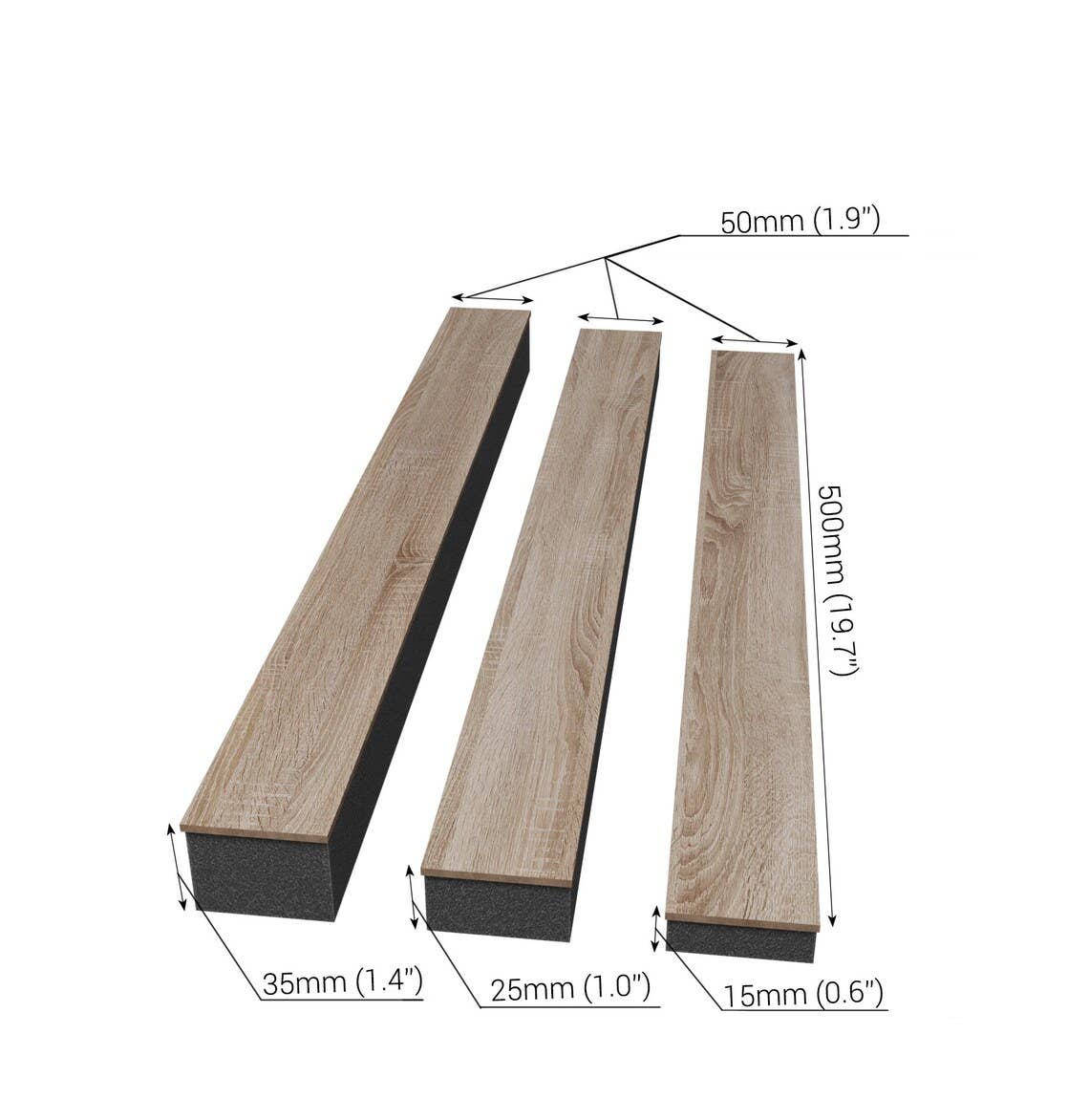 ATB-Sound sp. z o. o. - Wholesale Wall Accent - Acoustic Slat Wood Panels "Pluta-5" | 2" Strips | Wall Decor1