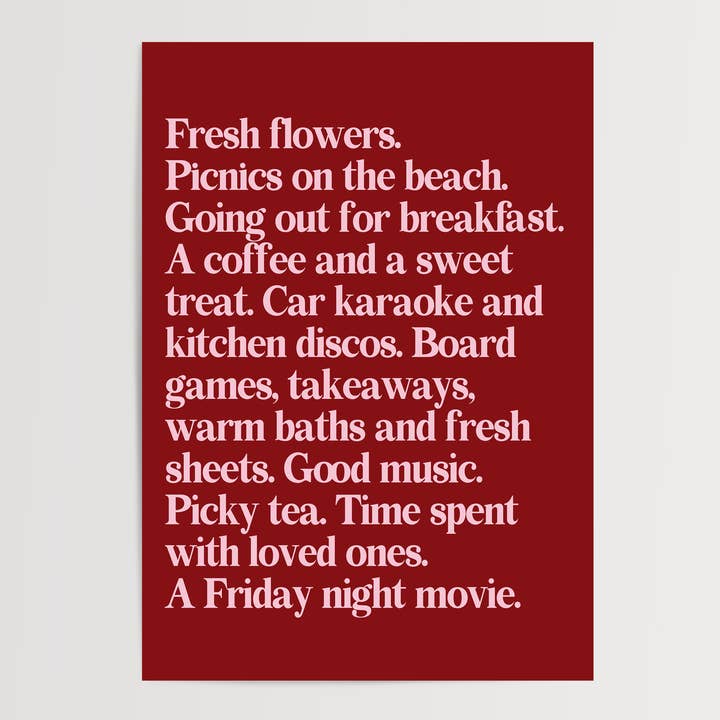 Lifes Joys Art Print for wholesale by The Shy Zebra Print Company