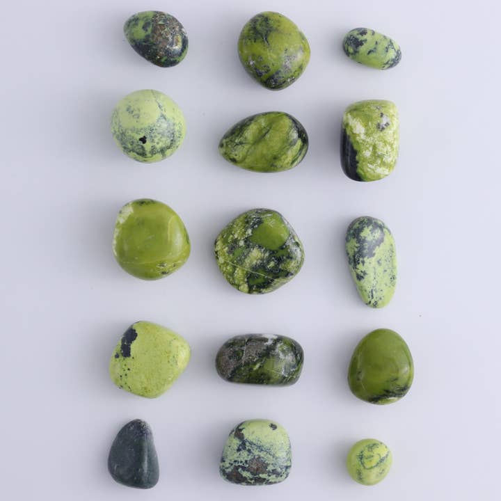 Mi Esperanza Minerals - Wholesale Spiritual Stone/Crystal - Serpentine Tumbles 500g Set1