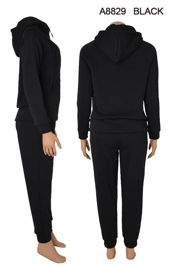 SSImport - Wholesale Lounge Set - Women's - A8829 2PCS/SET HOODIE JACKET AND PANTS MIX SIZES 12SET 2