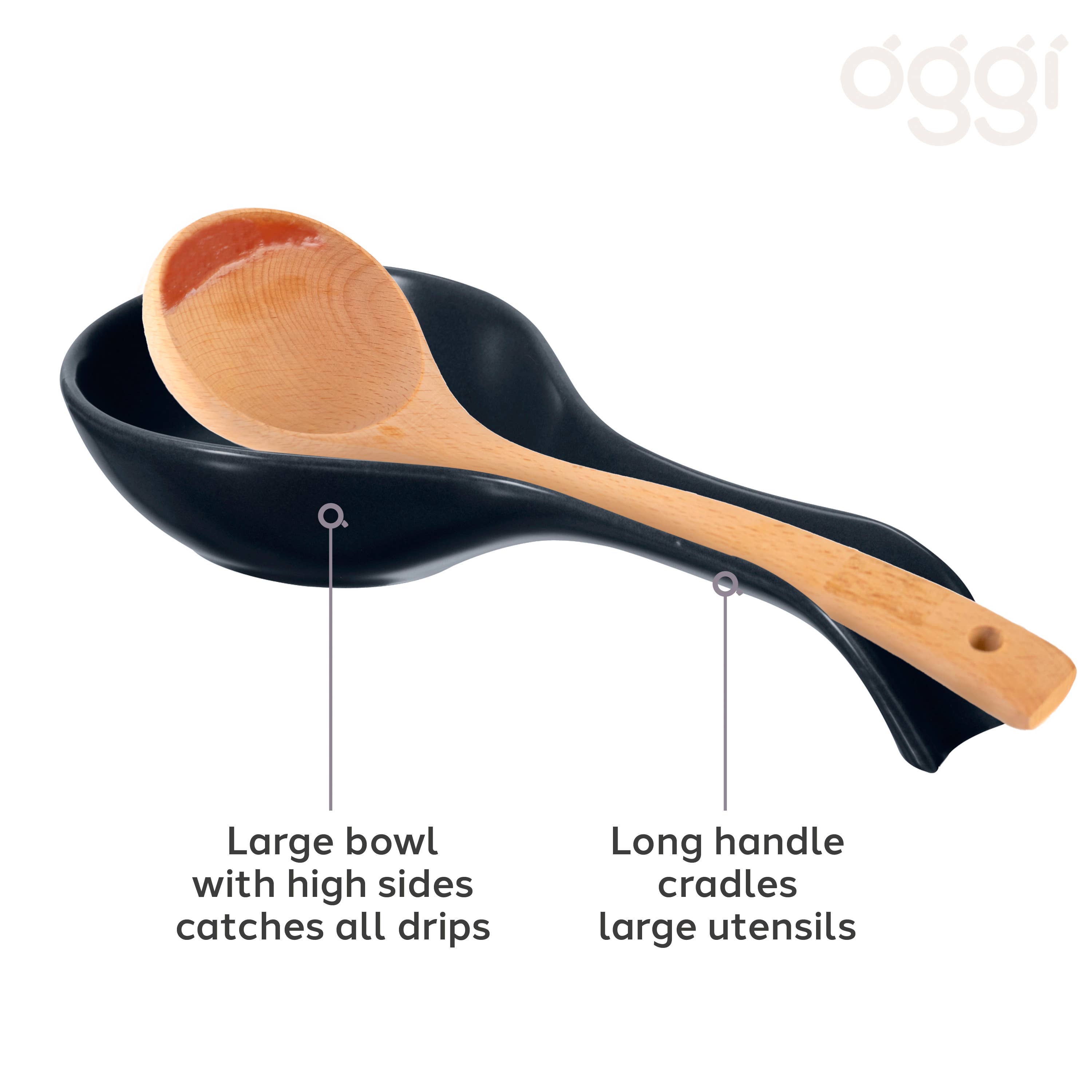 Oggi - Wholesale Spoon Rest - Spoon Rest Ceramic (8.5" x 4.5")14