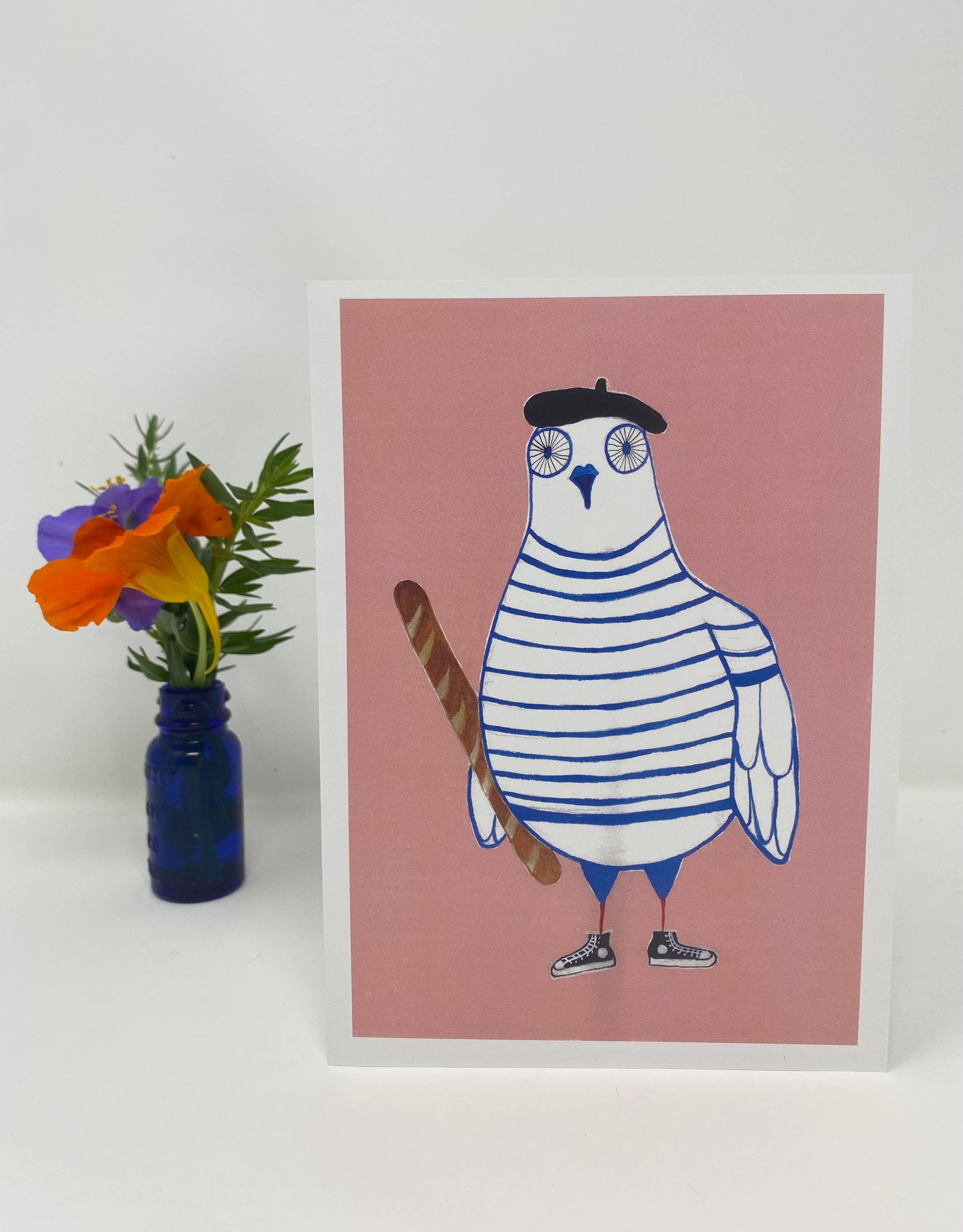 Juni BK - Wholesale Everyday Greeting Card - Paris Pigeon - Greeting Card 0