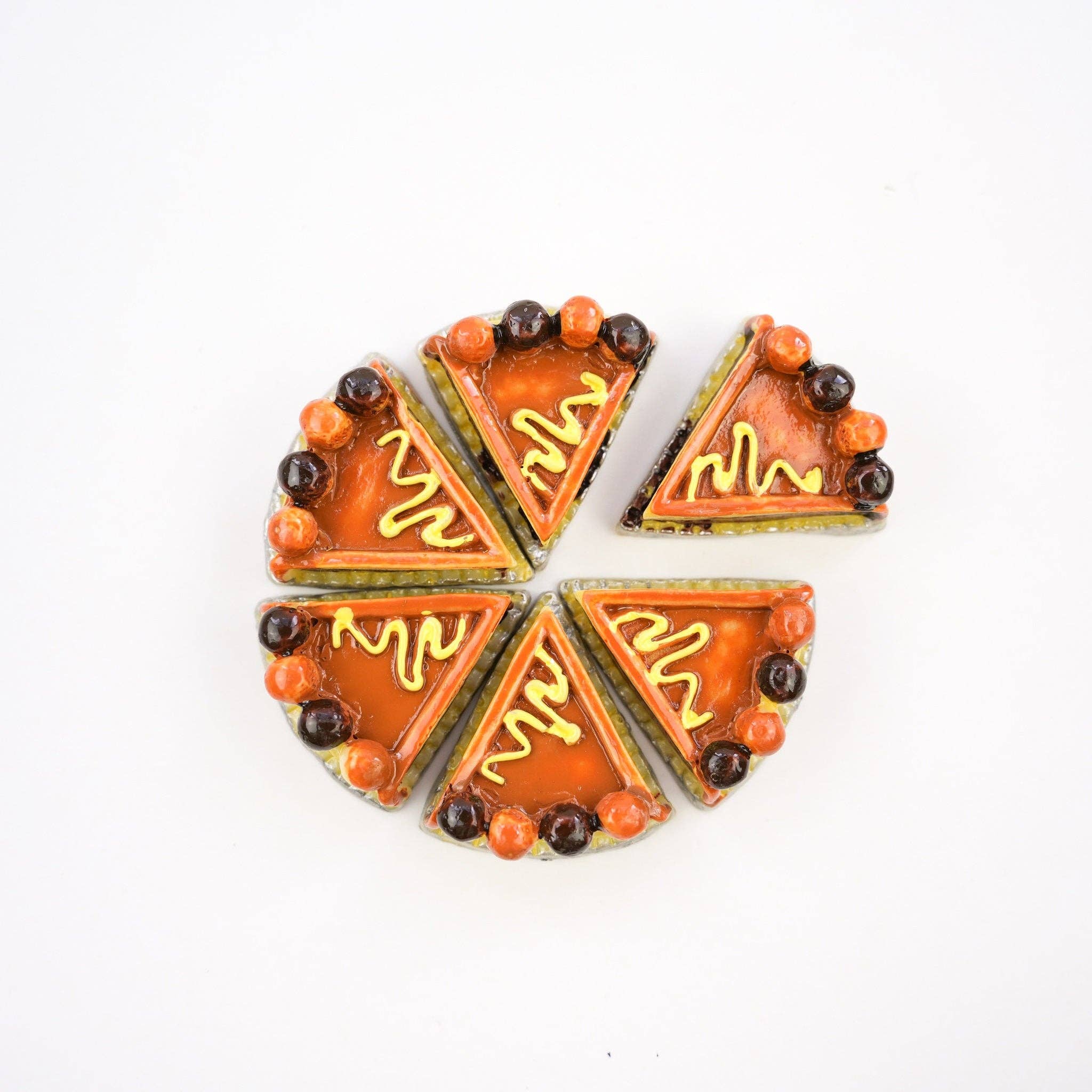 Mini Story Co – wholesale Lapel pin/button – Pumpkin Pie Pin | Pumpkin Pie Slice Brooch | Cute Thanksgiving Dessert Pins | Miniature Food Accessory | Baker's Gift for Foodie2