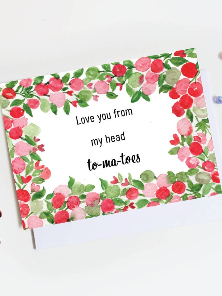 Tomaten wenskaart| Liefdeskaart voor wholesale door Artcolorworks