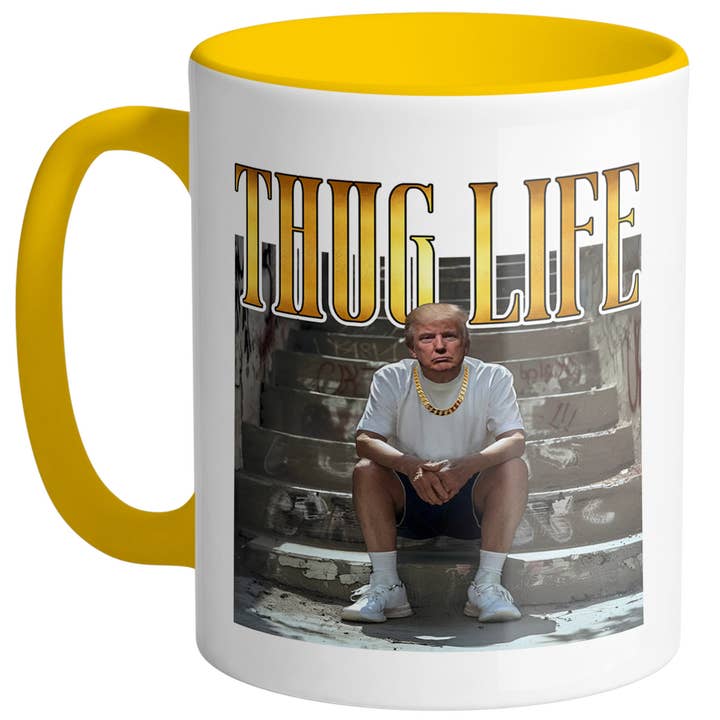 God And Glory Gifts - Venta al por mayor Taza - Taza de café de cerámica Trump de Thug Life4