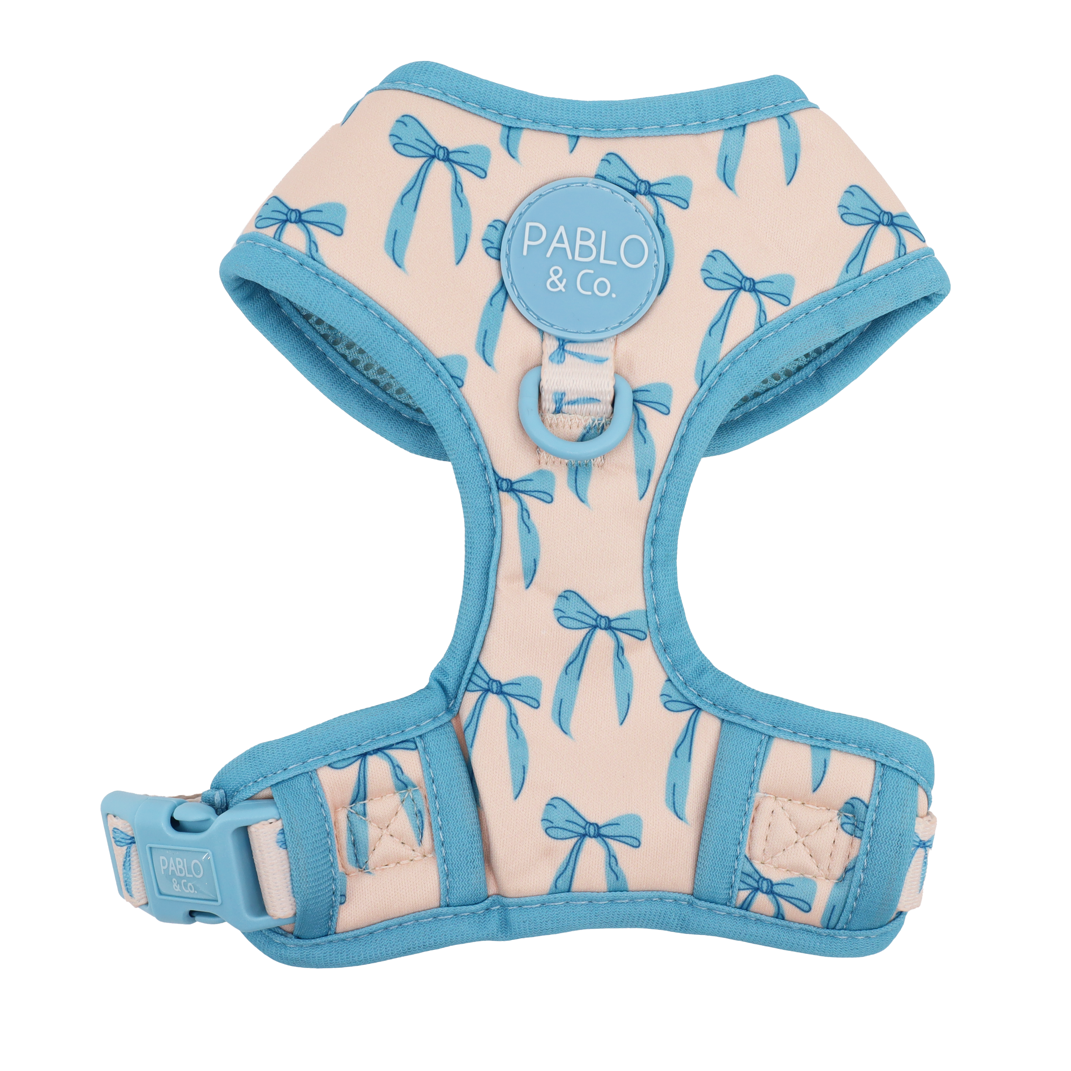 Pablo & Co. Boutique - Wholesale Pet Harness - Dog - Baby Blue Bows: Adjustable Dog Harness4