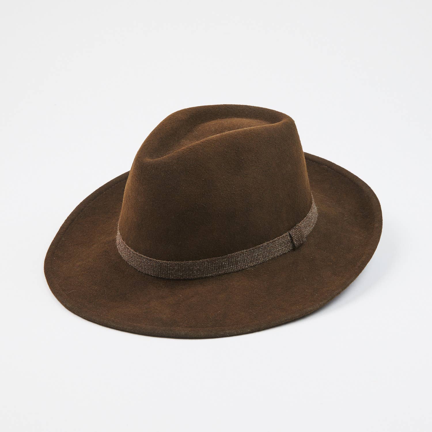 Elegancia Tropical Genuine Panama Hats - Vendita all'ingrosso Fedora - Unisex - Houston Brown con fascia italiana - Cappello in feltro autunnale unisex