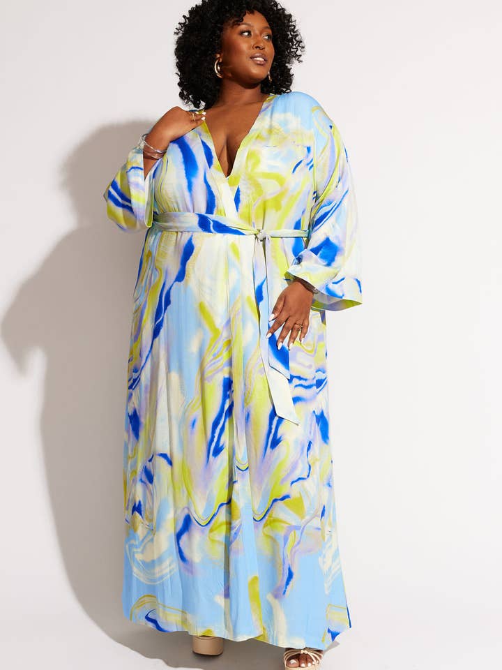 Sunset Kimono II Lenzing™ Ecovero™ for wholesale by Nomads Swimwear