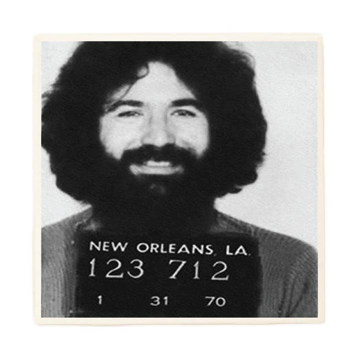 Lucky Mfg. Co. - Wholesale Coasters - Jerry Garcia Mugshot Coaster