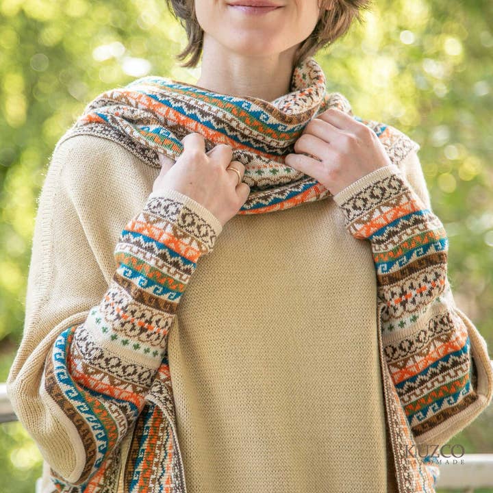 Alpaca Cowl Neck Poncho with Ethnic Pattern, Elegant & Cozy and other Purchase Wholesale vaxduk. Free Returns & Net 60 Terms on Faire trending on Faire.