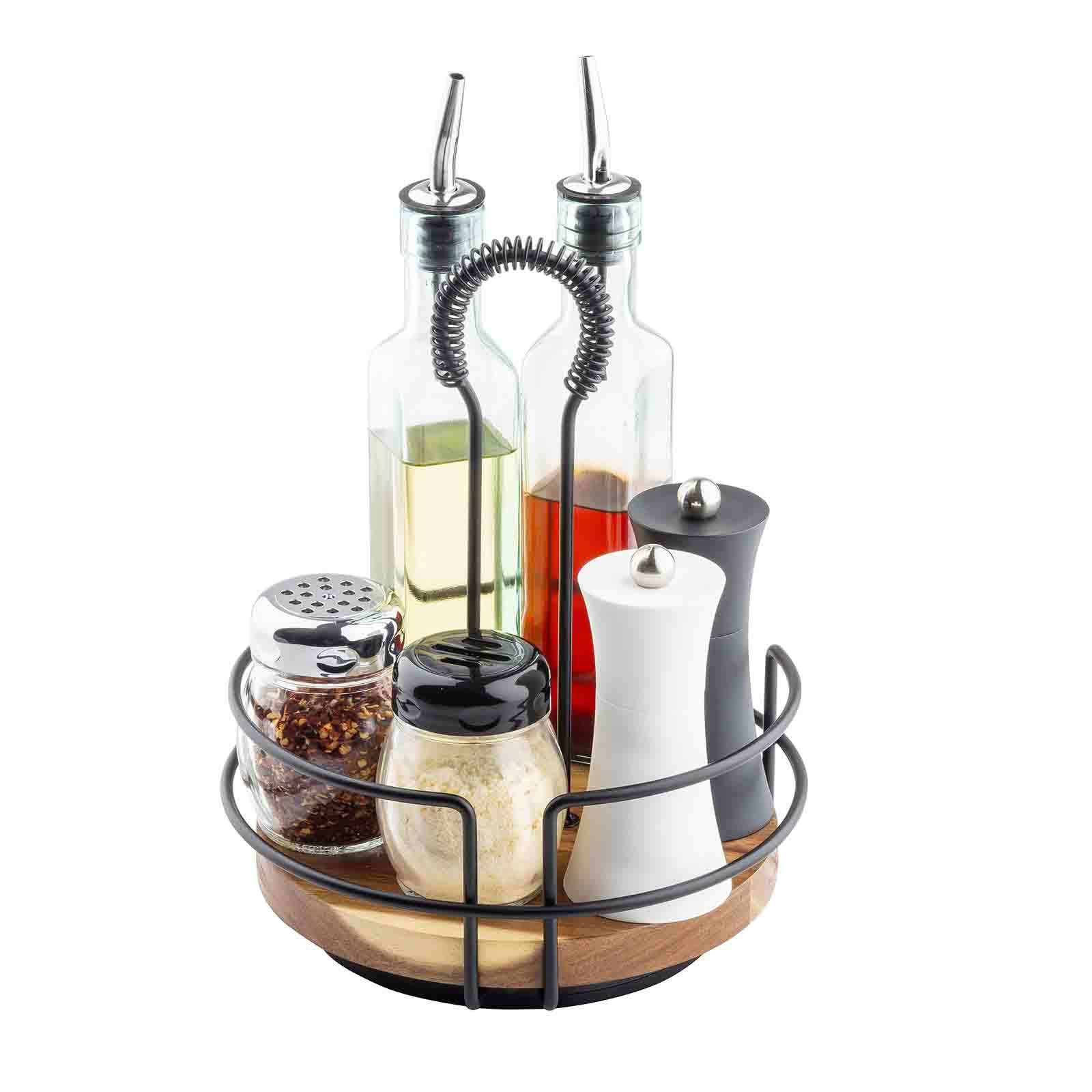 TableCraft Products Company - Wholesale Condiment/Dip Bowl - Round Rotating Tabletop Caddy, 8.5" dia x 10.5" height17