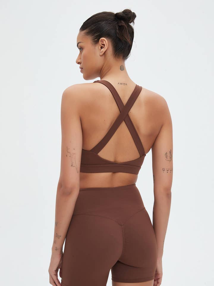 Rosalind SculptFlex™ Cross-Back Sports Bra for wholesale by Mantra Active