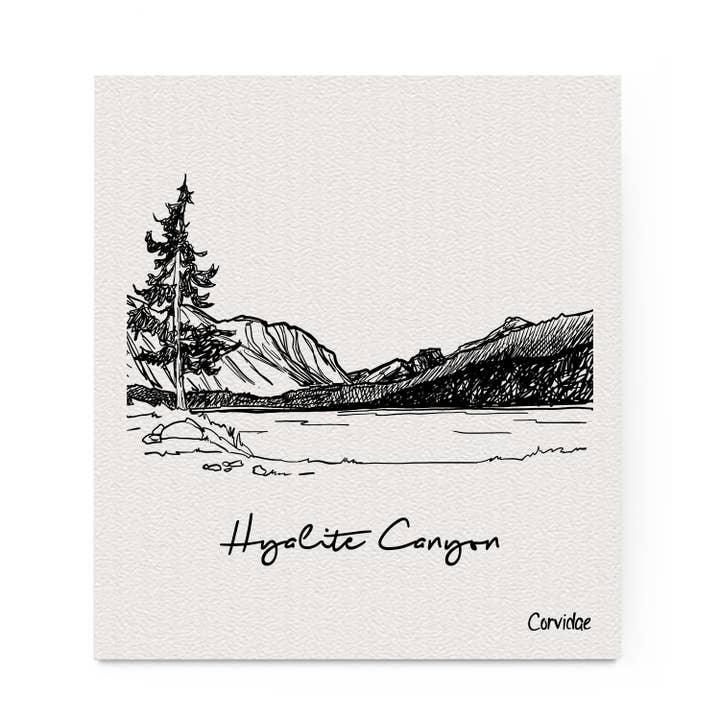 Bozeman MT Hyalite Canyon Svensk Opvaskeklud for engroshandel hos Corvidae drawings & designs