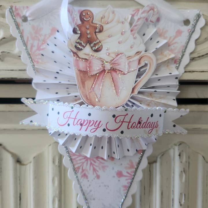 Little Heart Designs - Wholesale Ornament - Christmas Hanging Decoration Glitter Ribbon Sparkle1