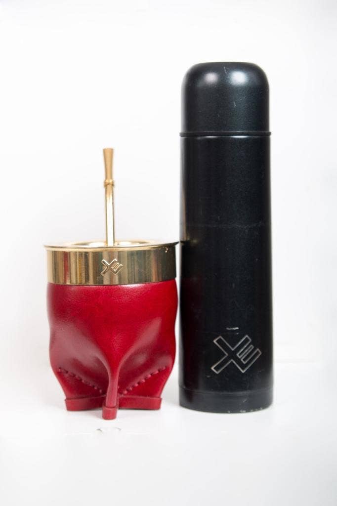 XE EquisMate - Wholesale Tea Set - Yerba Mate Set - Gourd + Thermos + Straw - EquisMate Gold1