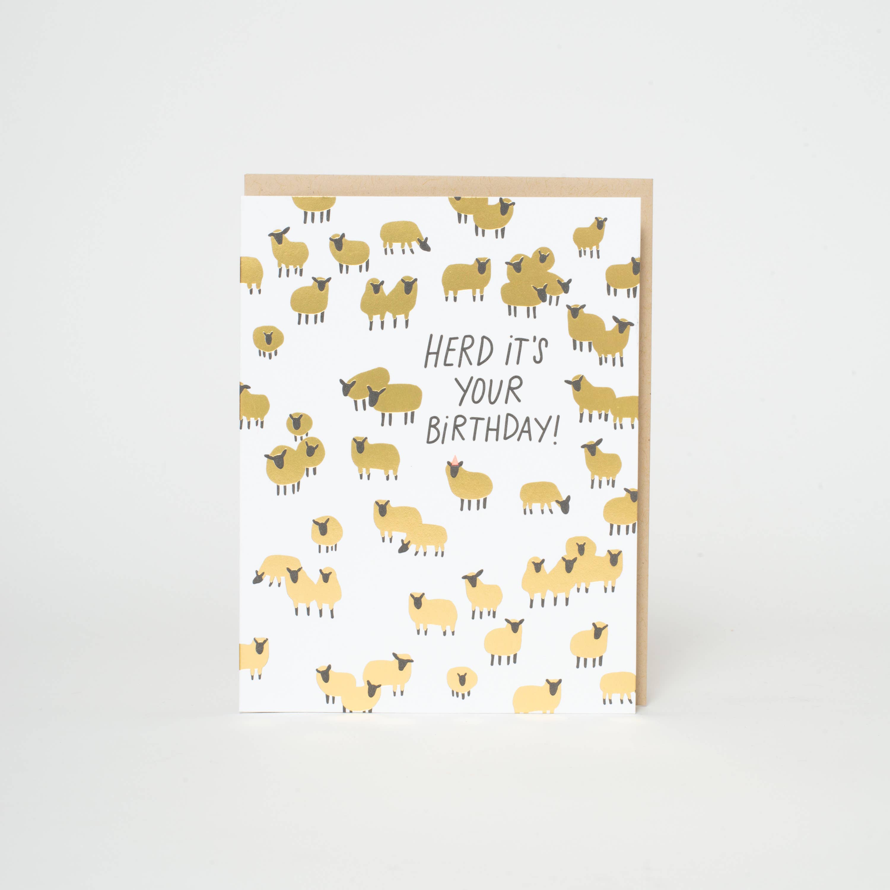 Egg Press Manufacturing - Wholesale Birthday Card - Birthday Sheep Herd Letterpress Greeting Card by Hello!Lucky1