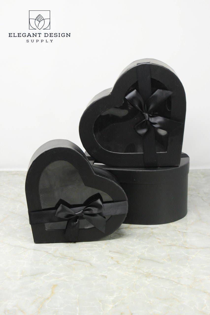 Elegant Design Supply - Vendita all'ingrosso Confezioni regalo - Scatola a forma di cuore con nastro e coperchio trasparente21