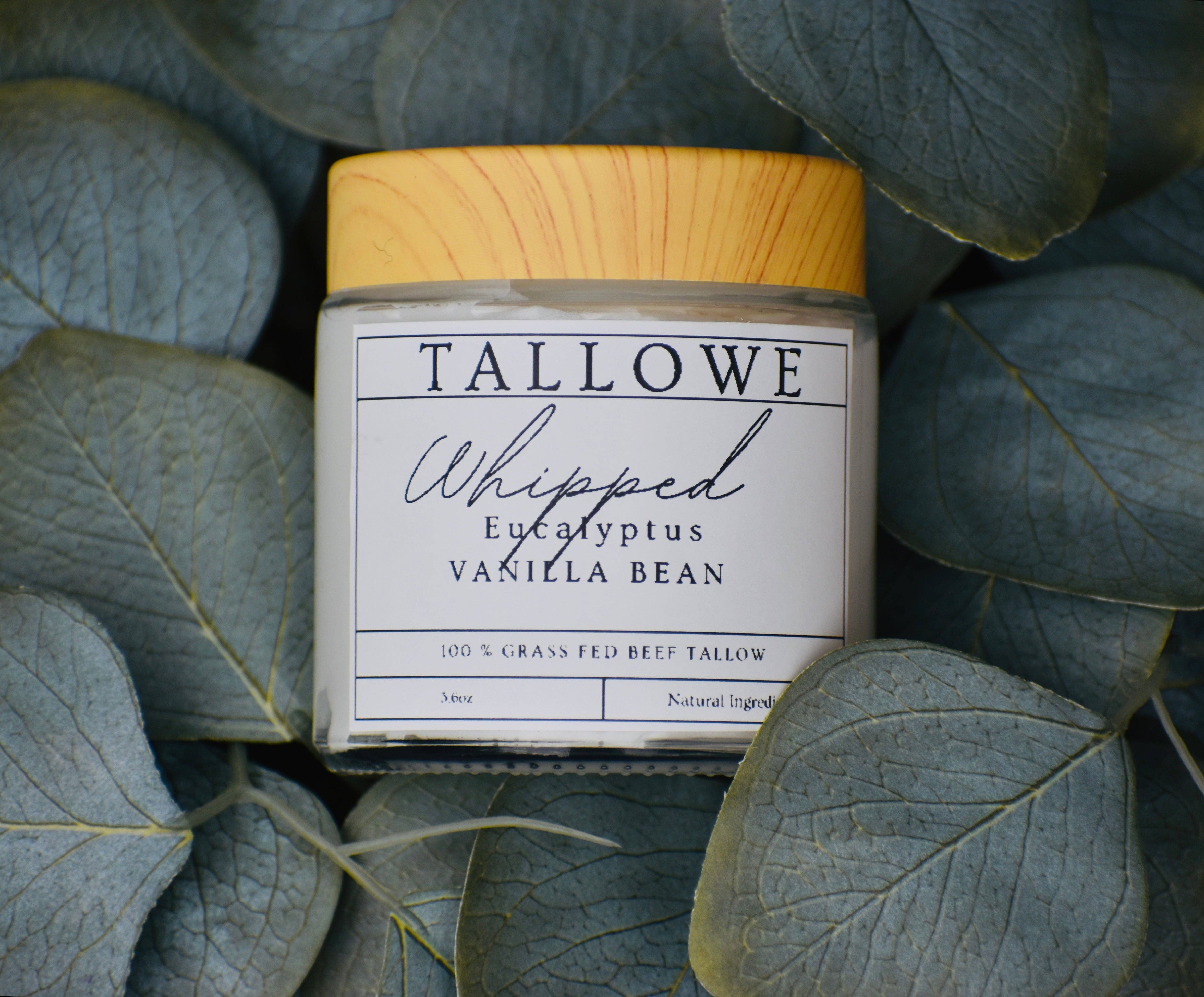 Tallowe - Wholesale Body Cream/Lotion - 100% Grass Fed Eucalyptus Vanilla Bean Beef Tallow Cream2