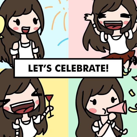 Autocollants Célébre/Fête Sarah pour la vente par Stickies by C&S
