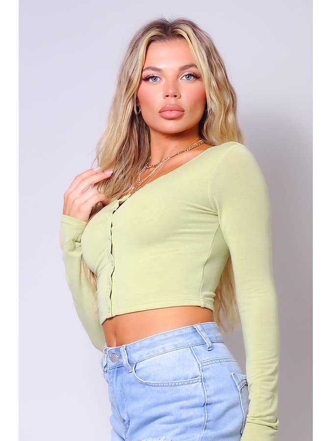 CEFIAN FASHION - Wholesale Cardigan – Women’s - SUNDAY BEST SNAP FRONT CARDIGAN TOP14