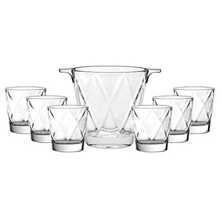 Concerto 7 Pc Set, Ice Bucket & 6 Double Old Fashions, 12.5 oz. for wholesale by Barski