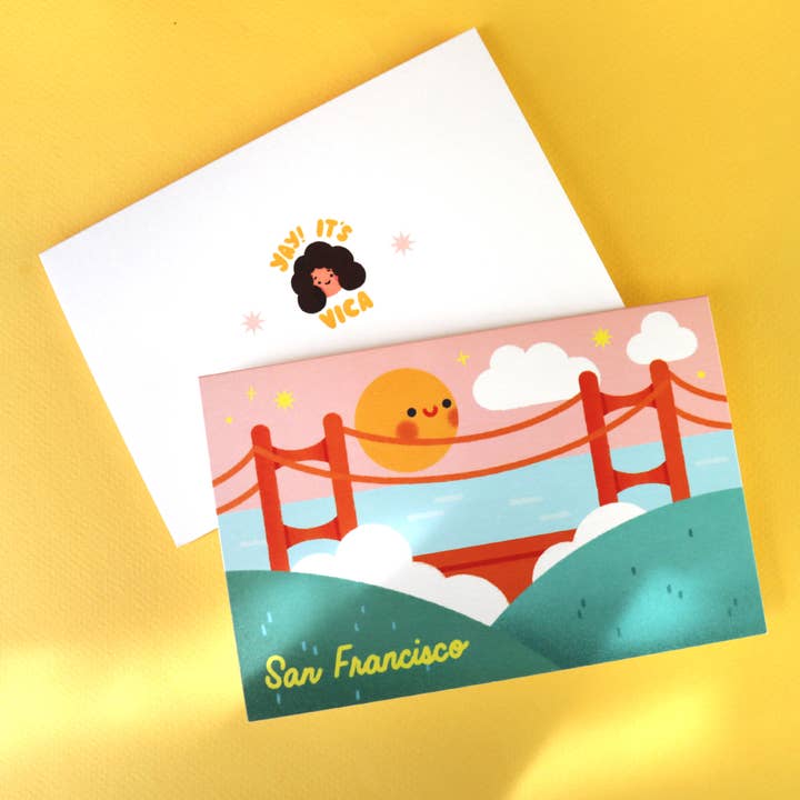 Carte de vœux San Francisco pour la vente par Yay! It's Vica