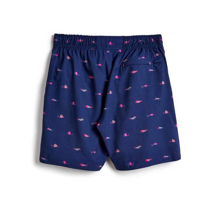 Navy Trippy Fish Captain Snacks Volleys for wholesale on Faire1