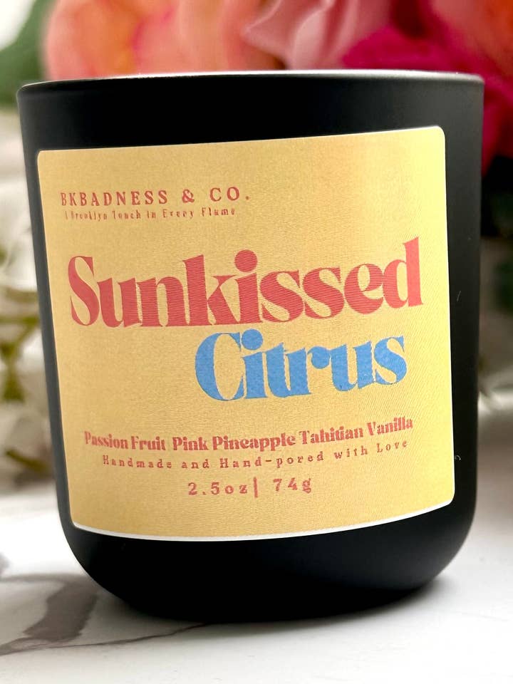 Sunkissed Citrus Candle for wholesale by Bkbadness & Co.