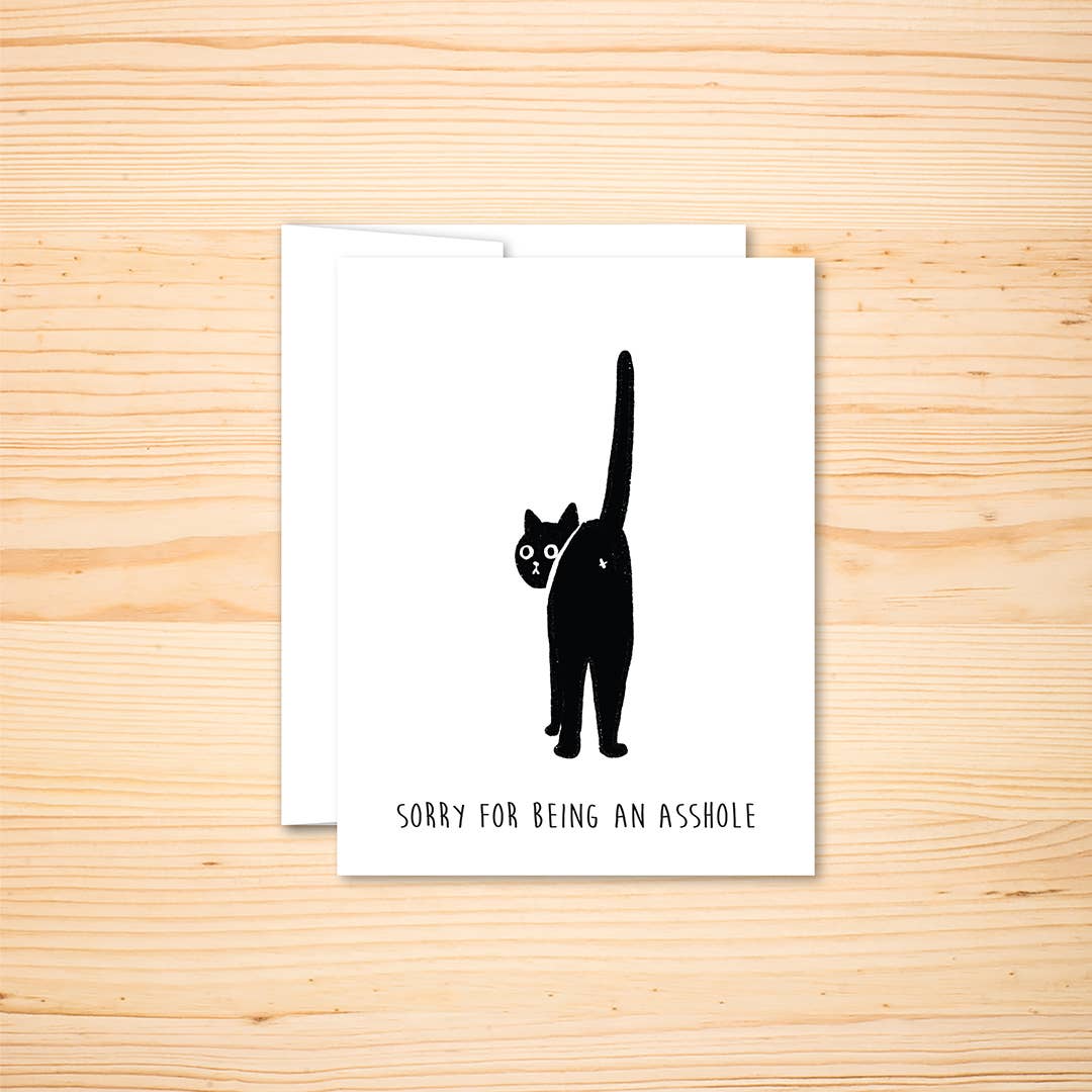 Miss Johnny Squirrel - Wholesale I'm Sorry Card - Cat Apology Card, Sorry For Being an Ahole