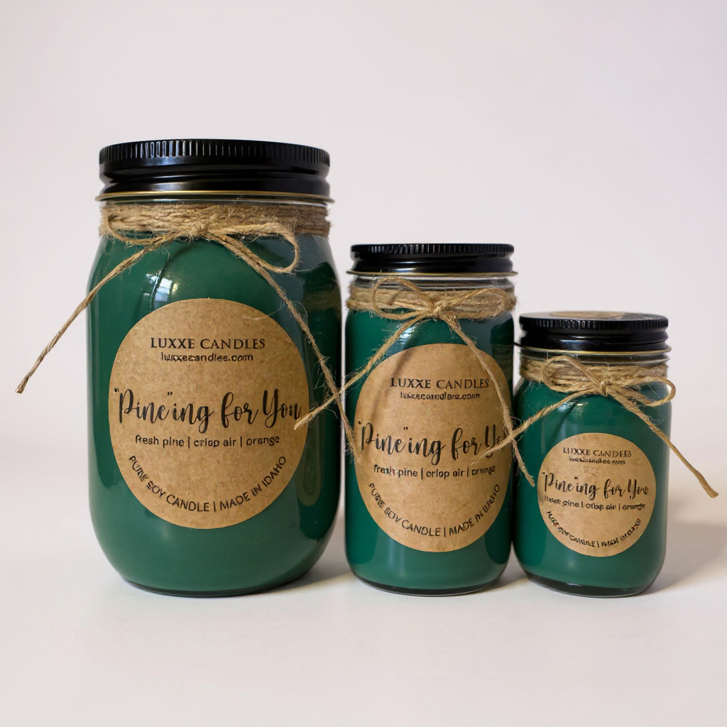 LUXXE Candles - Wholesale Pot/gevulde kaars - "Pine"ing for You Kaars | Organische Sojakaars1