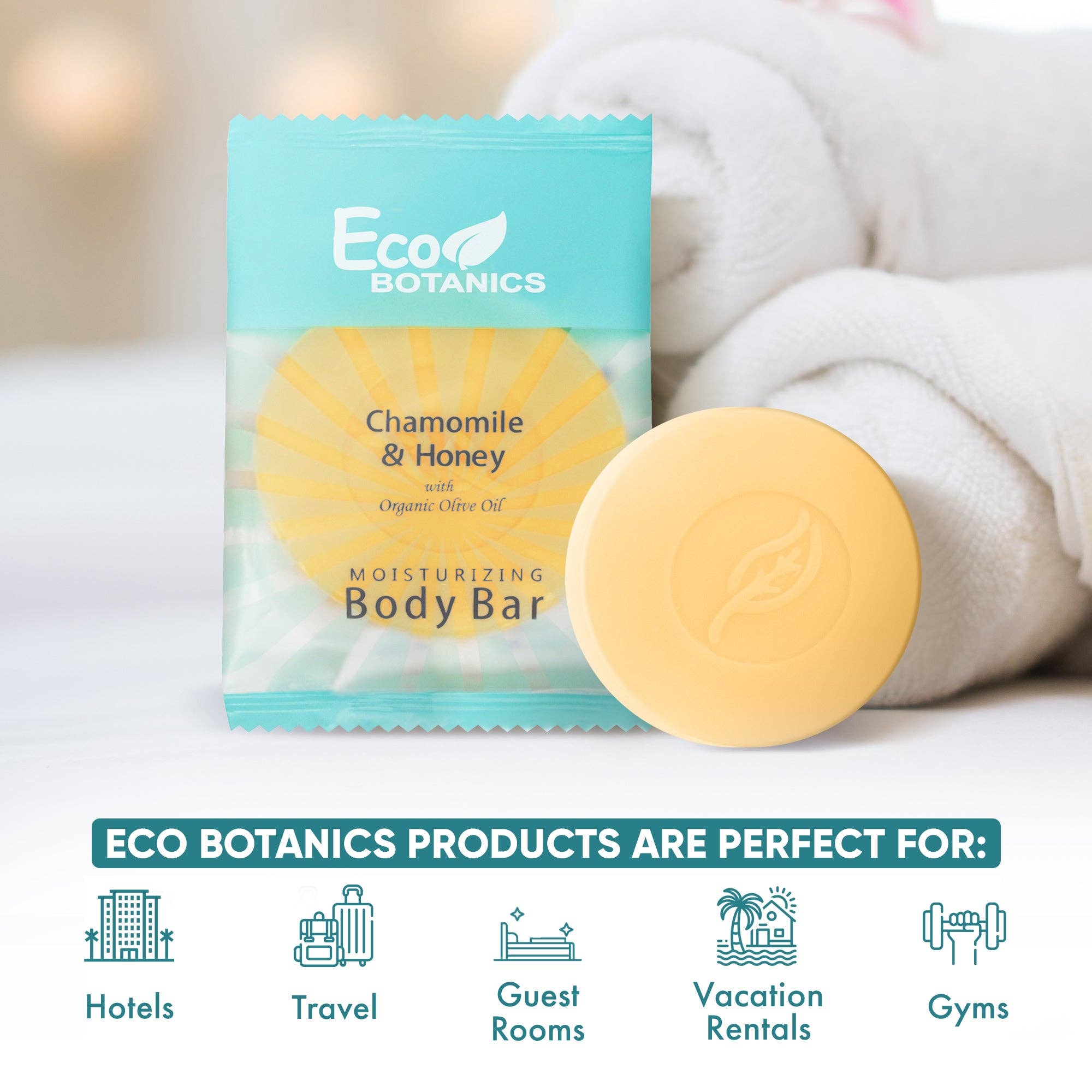Diversified Hospitality Solutions - Wholesale Bar Soap - Eco Botanics Travel-Size Hotel Body Bar Soap, 0.89 oz (Case of 100)6