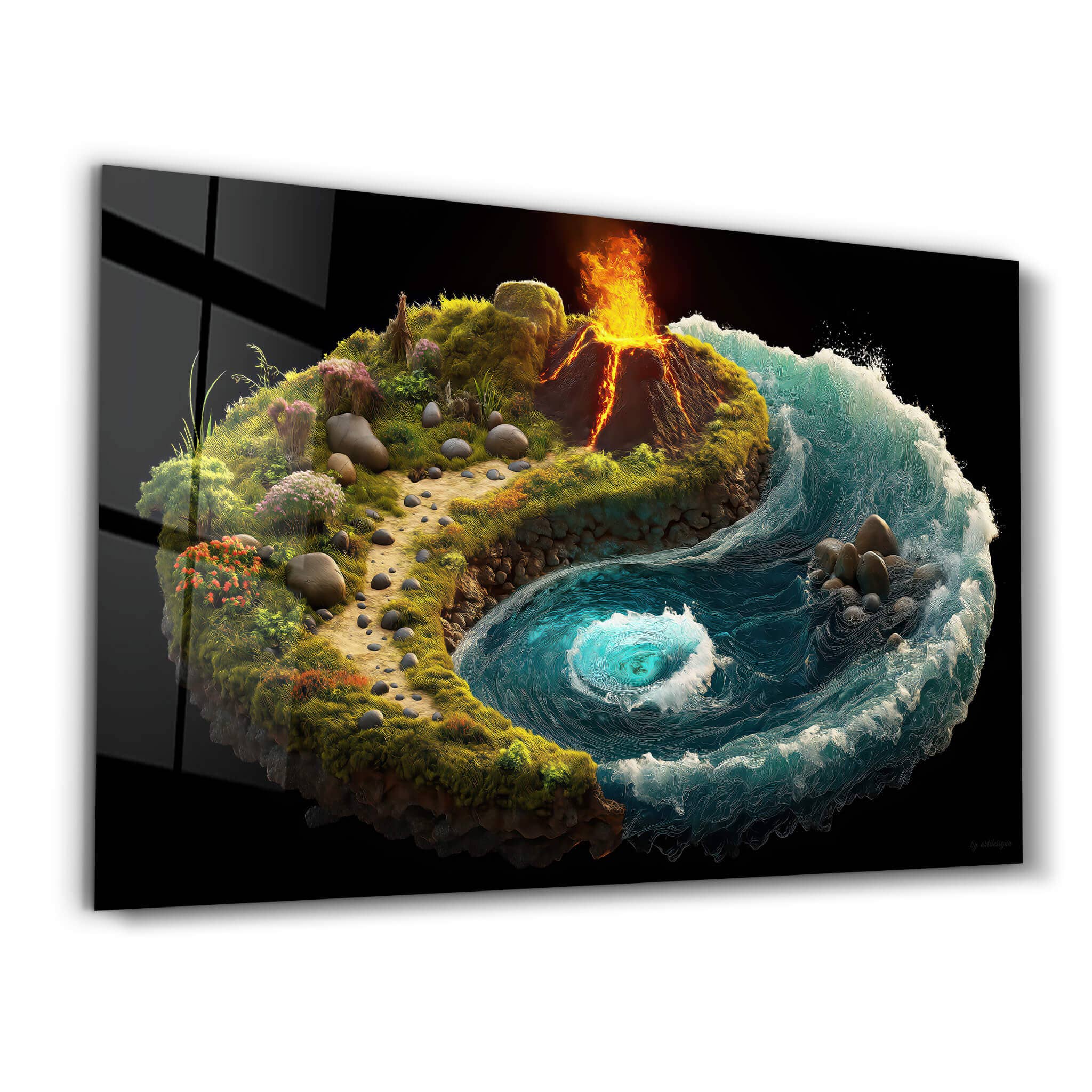 Artdesigna KG - Venta al por mayor Ilustración - Fuerzas del Equilibrio - Arte en Vidrio para Pared0