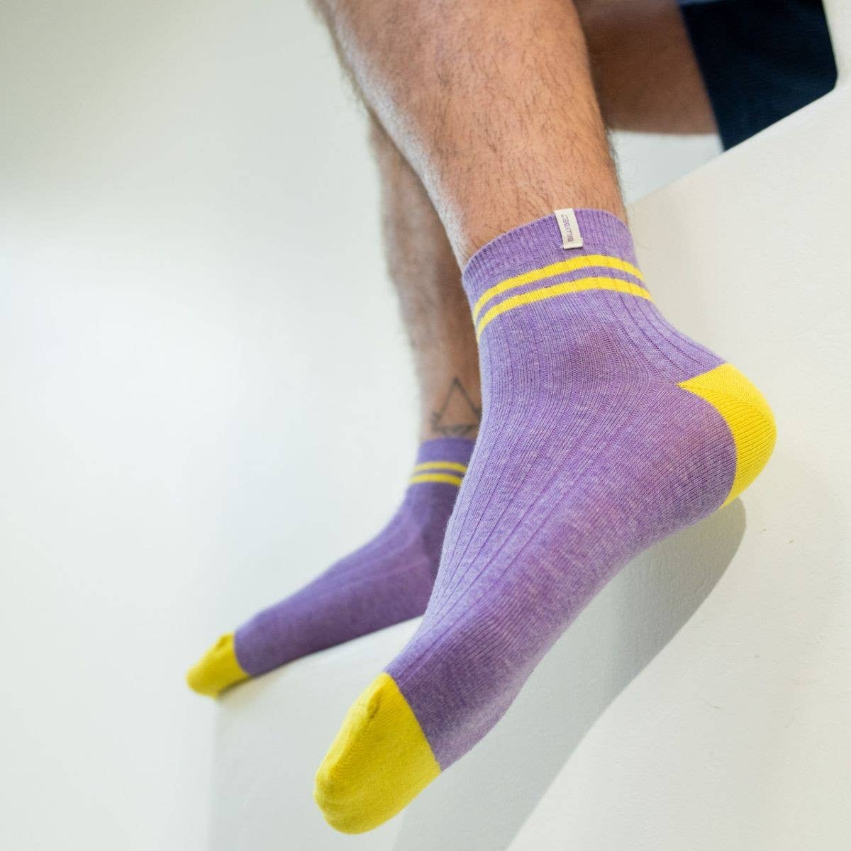 BILLYBELT - Wholesale Socks - Men's - Mid-high combed cotton socks - Purple2