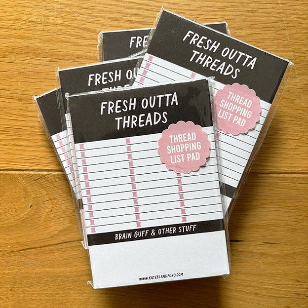 Bloc de notas de lista de compras de hilo - Por Kate Blandford para venta al por mayor de Love Poppet