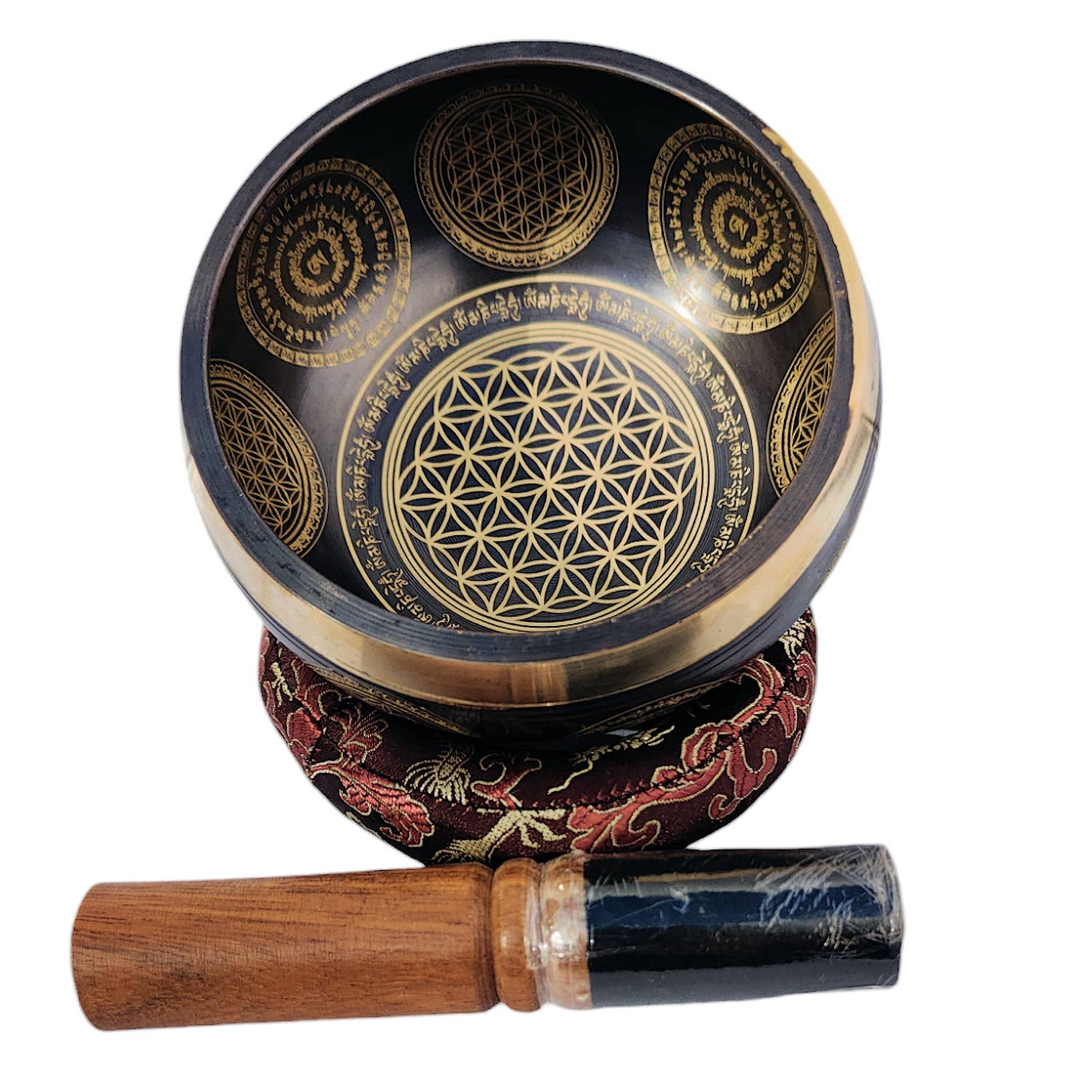 Dorjebajra Tibet Shop - Wholesale Meditation Supplies - Flower of life singing bowl 4.5" SBR-60153
