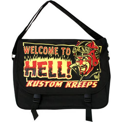 Square Deal Recordings & Supplies - Wholesale Messenger Bag - Unisex - Messenger Bag - Sourpuss - Kustom Kreeps Welcome To Hell