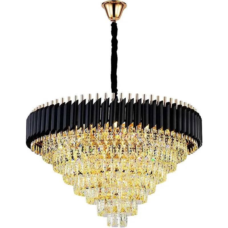Ledsone - Wholesale Chandelier/Hanging Light - Black and Gold Hanging Crystal Chandeliers Light Fixture ~480316