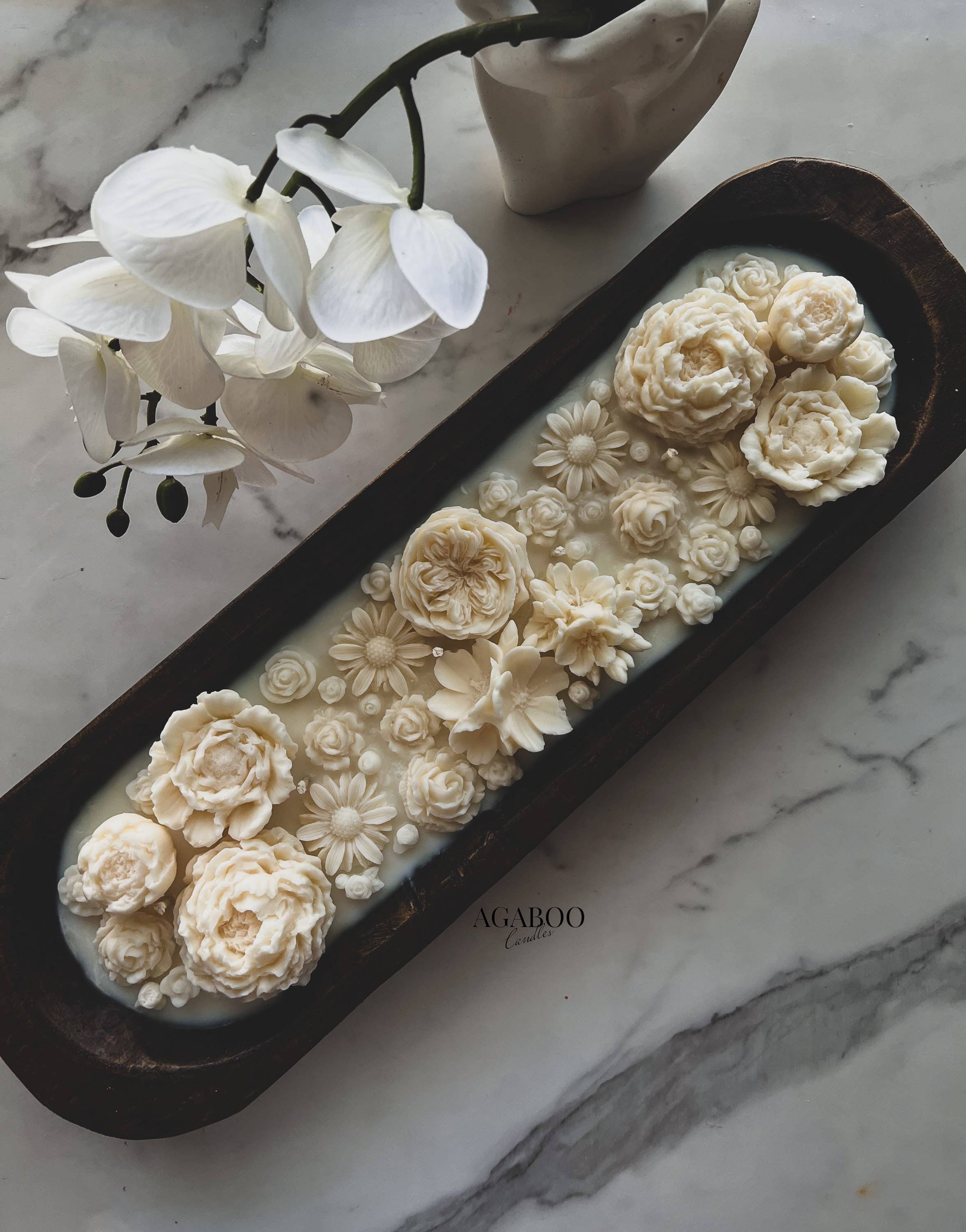 Agaboo Candle - Wholesale Novelty Candle - HUGE Flower Candle 28 oz -Dough Bowl Candle 19½" X 5½" X 2"0