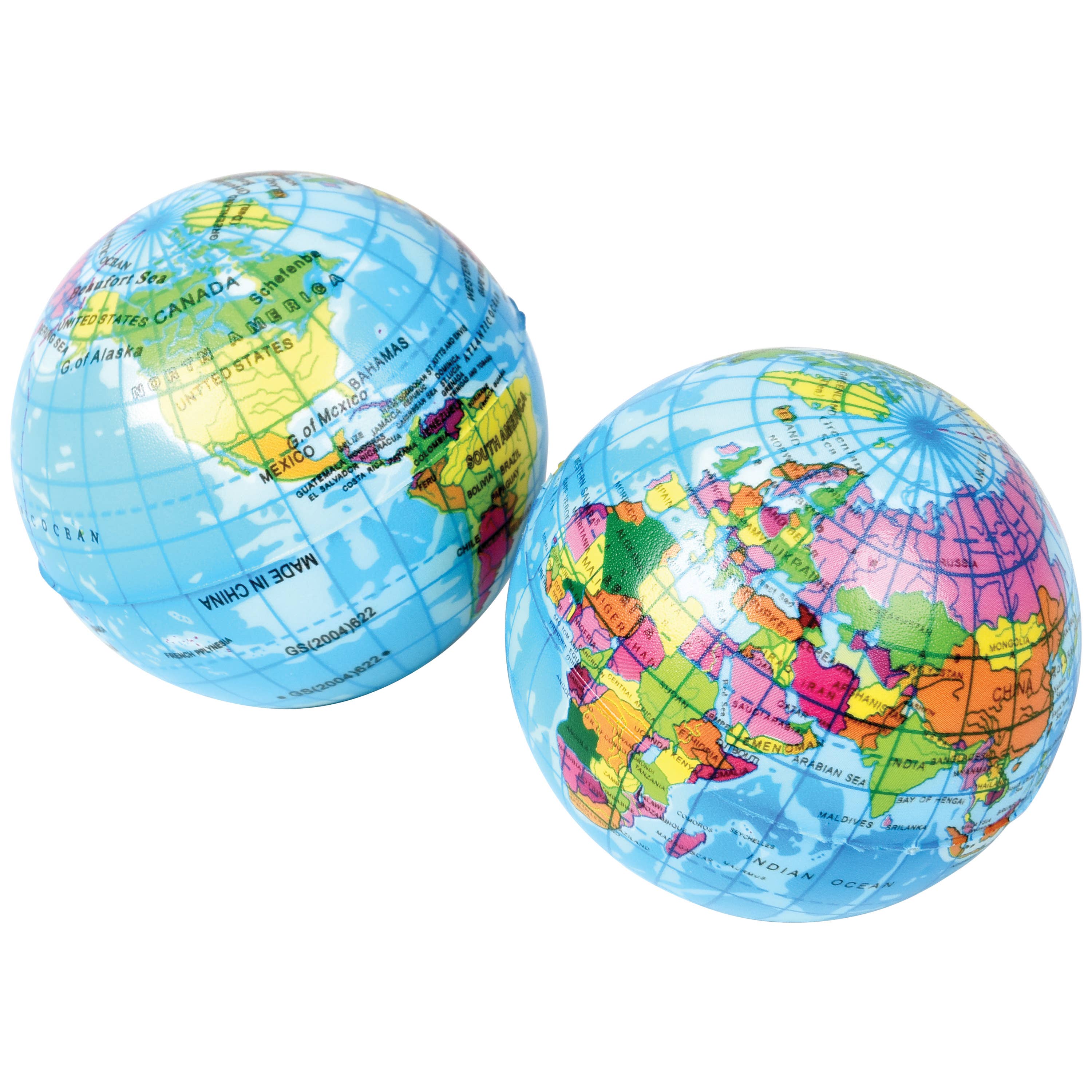US Toy Company - Wholesale Stress Relief Ball/Dough - Globe Stress Ball 12-unit Display1